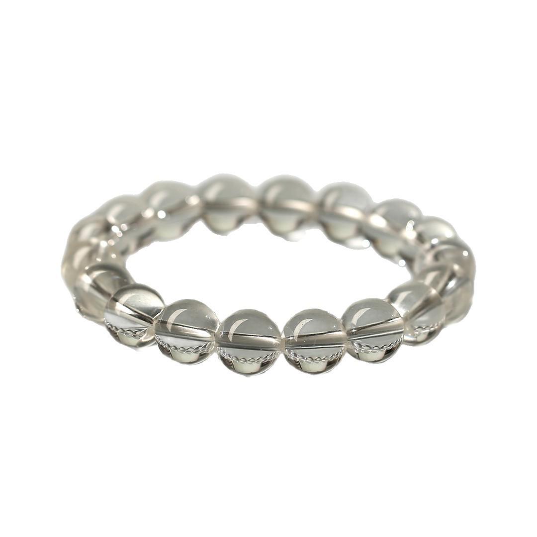 

Clear Crystal Bead Bracelet for Men & Women – Natural White, Simple Design 5A White Crystal