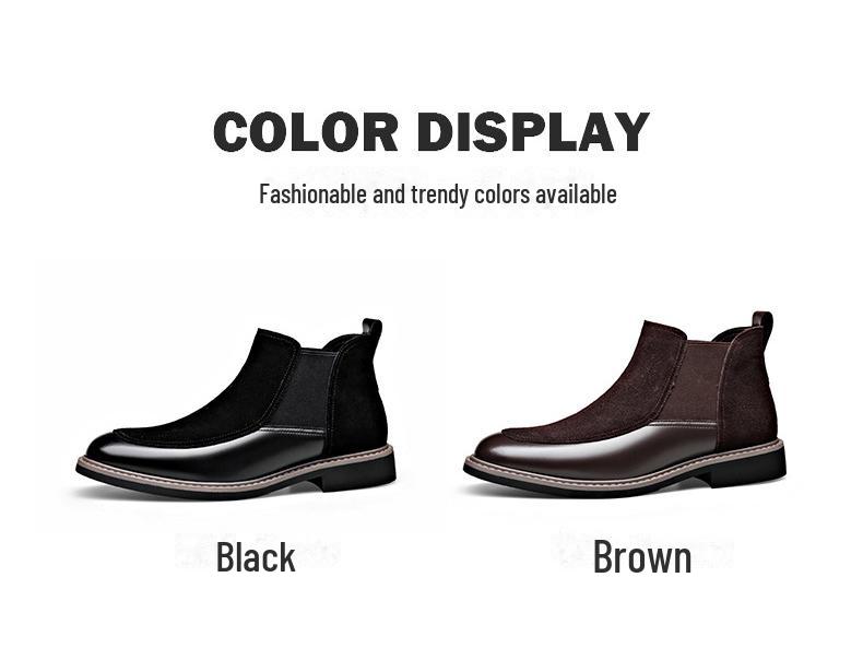 Men's Trendy Velvet-Lined Martin Chelsea Boots for Autumn/Winter