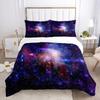 Galaxy Space Bedding Set 3D Universe Duvet Cover Psychedelic Quilt Cover With Zipper Queen Double Comforter Sets Kids Gifts