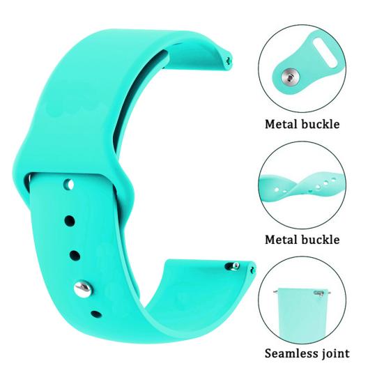 20mm Universal Waterproof Silicone Watch Strap Sport Watchband Bracelet Replacement for SAMSUNG Galaxy Watch 3 41mm/Active 2 42mm