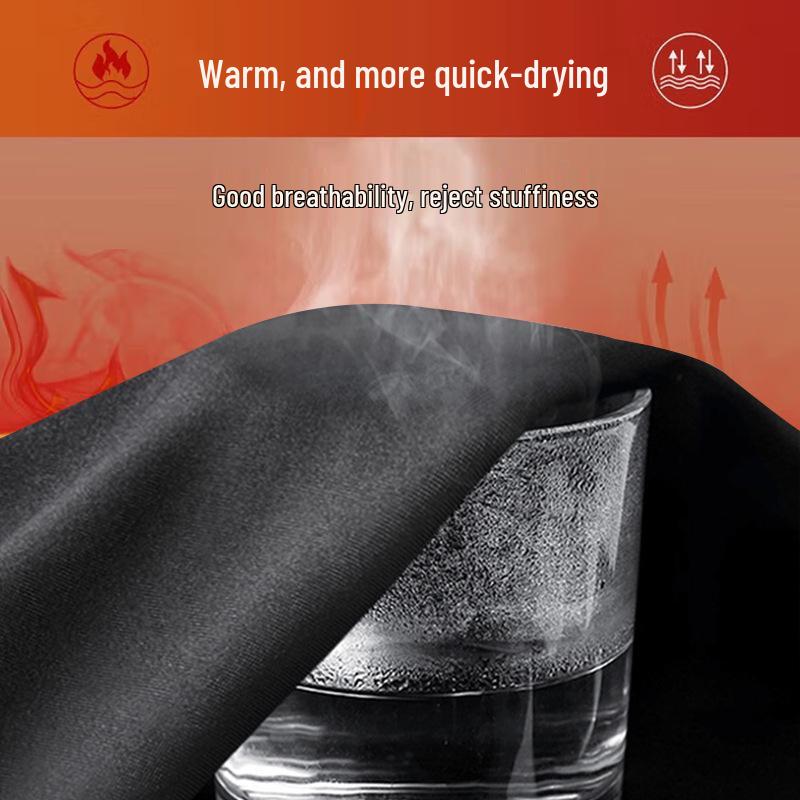 Tuta Intima Termica Asciugatura Rapida - Manica Lunga, Alta Elasticità, Interno Felpato per Corsa & Fitness Autunno/Inverno