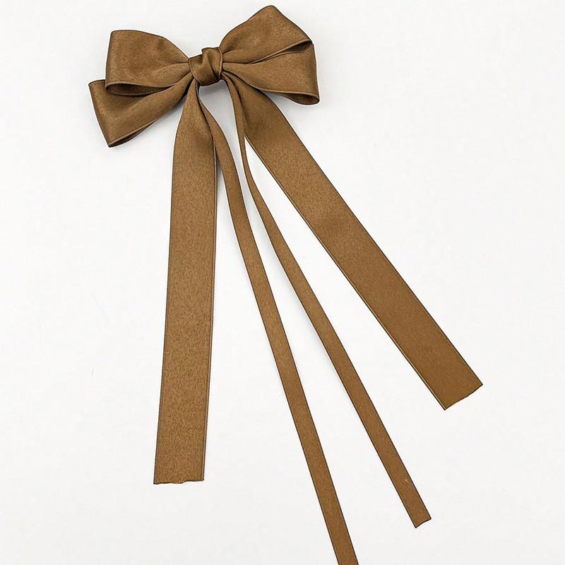 Sweet Girl Bow Streamer, Hairpin Korean Simple And Versatile High-end Hairpin On The Back Of The Head Net Red Hair Accessories