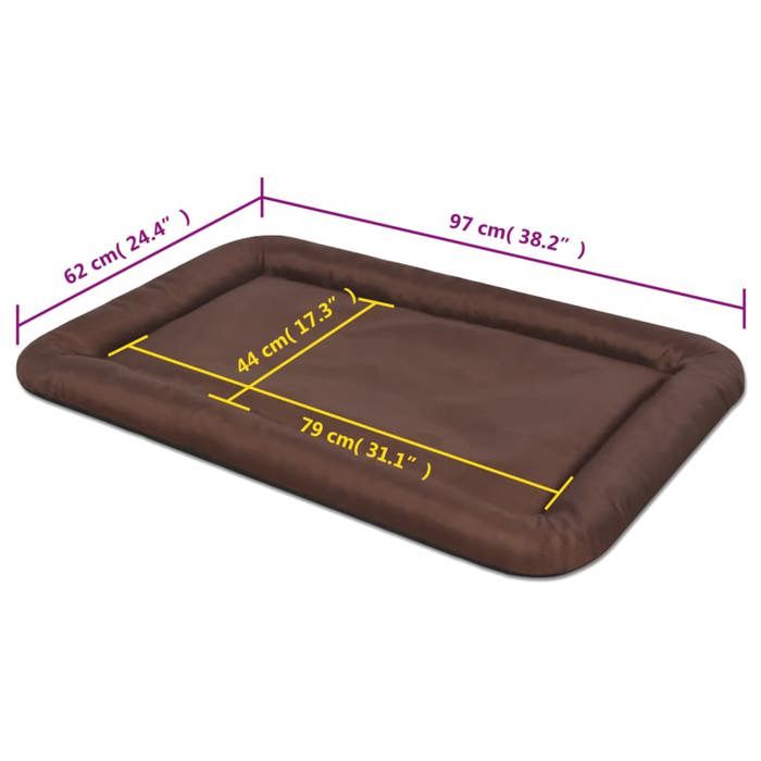VidaXL Mattress for Dogs XXL Brown Bed Sleeping Basket Pets 170465