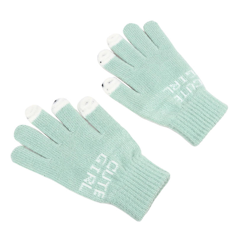 Open Finger Gloves Winter Warm Soft Women Gloves Girls Cute Panda Fingertip Touch Screen Gloves Warm Outdoor Knitted Gloves