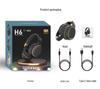 Neue H6 Kabellose Over-Ear Bluetooth Kopfhörer mit Atmosphärenlicht und Starkem Bass, Faltbares und Einziehbares Design