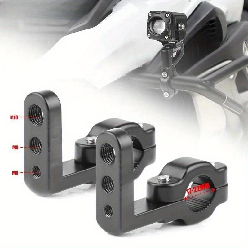Lightweight CNC Aluminum Motorcycle Handlebar Mount 17–22mm Universal Lamp Holder