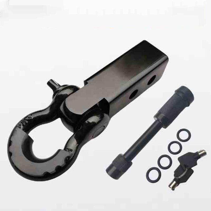 Tow Hitch Receiver 2"15T Break Strength Shackle Hitch Receiver with 3/4 Shackle Towing Accessories for Vehicle Trailer Recovery