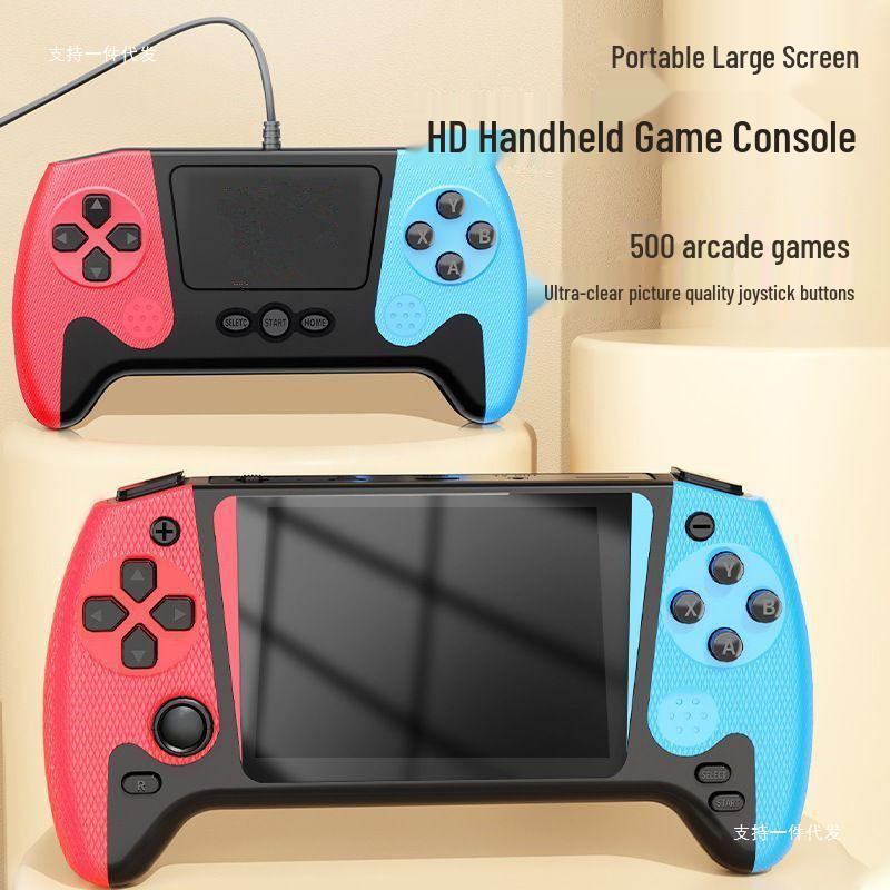 2025 Handheld Game Console with Large Screen, 500 Retro Games, Joystick, Dual Player, Rechargeable - Perfect Children's Gift