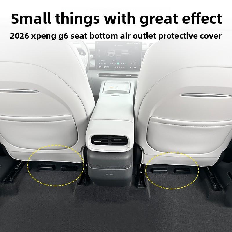 4Pcs For XPENG G6 2026 Protective cover for the air outlet under the seat Anti blockage Air conditioning vent protective cover