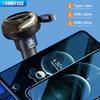PHONEPACE Newest Car Cigarette Lighter 30W Fast Charging Phone Charger Type-C Car Telescopic Cable for Android Iphone 8-14