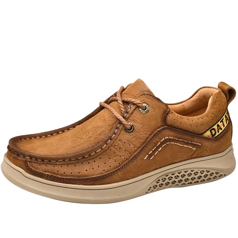 

Fashion Handmade Men Shoes Genuine Leather Breathable Outdoor Men s Loafers High Quality Classic Retro Design Comfy Men s Shoes 44
