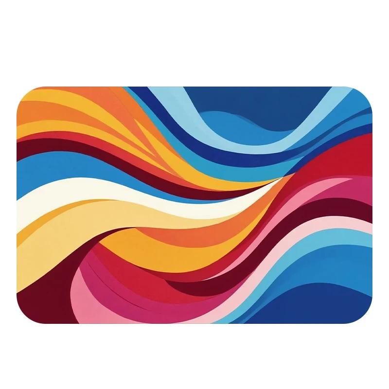 Nowa Kolorowa Geometryczna Mata Podłogowa Antypoślizgowa do Łazienki Sypialni Dywany Miękka Mata Podłogowa Wejścia Zewnętrzna Wewnętrzna Mata Dekoracja Domu