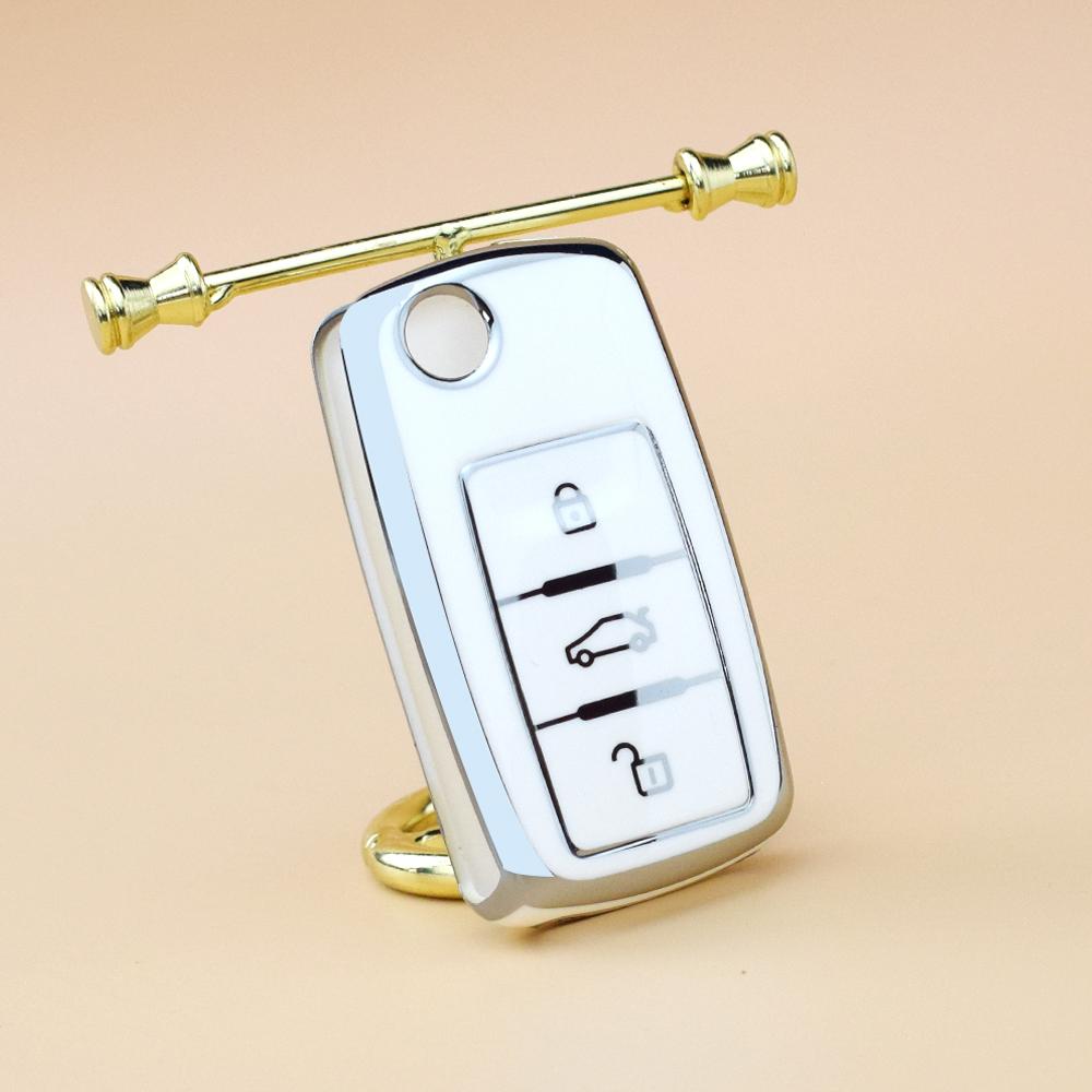 3 Buttons TPU Cover Case for Volkswagen Polo Passat B5 Golf 4 5 6 MK5 MK6 Eos Bora Beetle TSI Protect Car Key Shell