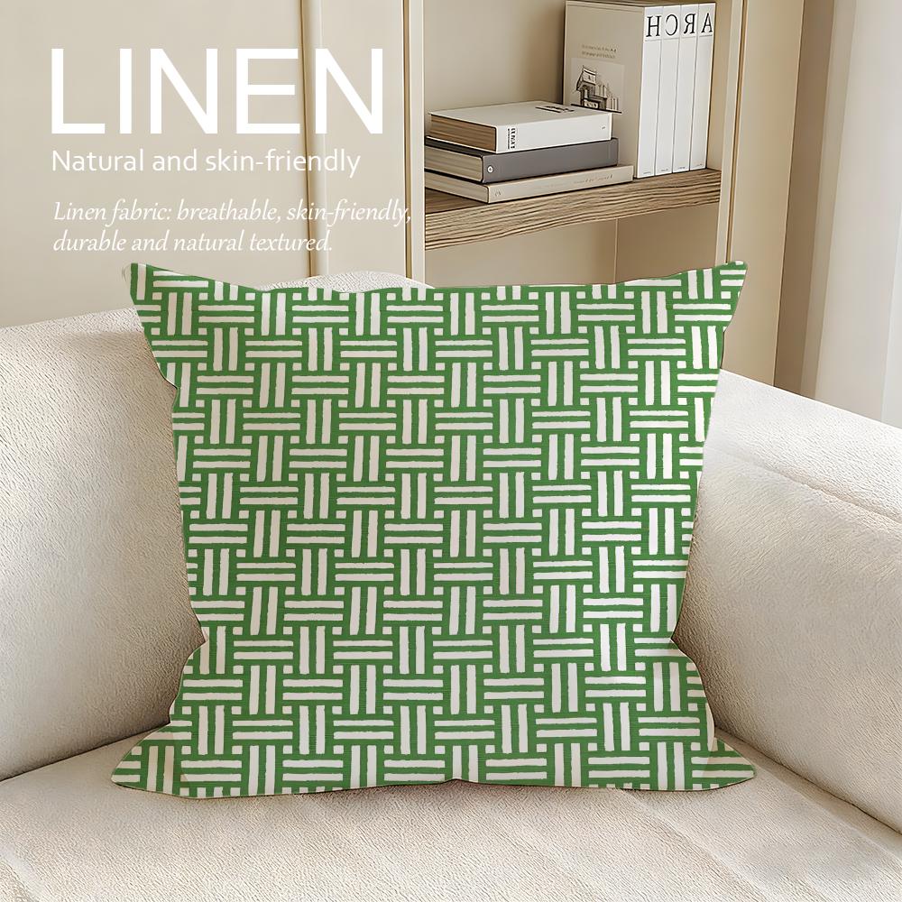 

Plant Bamboo Cushion Cover Linen Decorative Pillowcase Set Pcs x x x Breathable Washable Sofa Cushion Cover 30X30cm