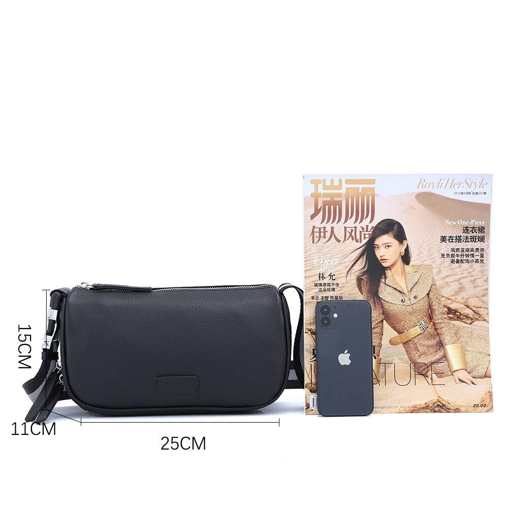 Zency Soft Genuine Leather Chest Bags Simple Casual Female Messenger Bag Multi-functional Large Capacity Women's Outdoor Bag