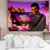 Game Grand Theft Auto Tapestry for Bedroom Aesthetic Classroom Tapestries Wall Hanging for Living Room Dorm Office,Ideal Creative Gift