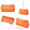 Borsa a Spalla per Ragazza Donna Pieghettata Borsa Elegante da Sera Monocolore Portafoglio da Donna Pochette da Matrimonio Borsa a Mano da Cocktail Serata Arancione