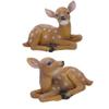 2 Stück Sika Hirsch Statue Skulptur Ornamente Tiermodell Kunsthandwerk Außengartendekoration Ornament