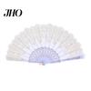 Decorative Fan Vintage Folding Carved Plastic Ribs Hand Held Portable Performance Summer Cooling Wedding Dance Party Props