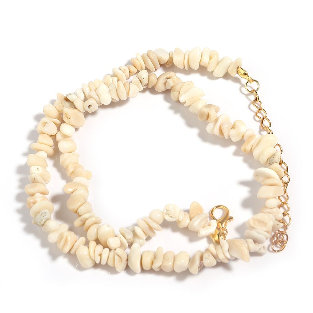 1 Strand 43cm Irregular Gravel Bead Choker Necklace Natural Stone Crystal Necklace Lobster Clasp Chain For Women Jewelry Gift