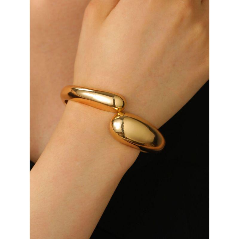 European and American Cross-Border Personalized Geometric Metal Glossy Spring Open Choker Bracelet for Women Punk Simple Necklace Choker
