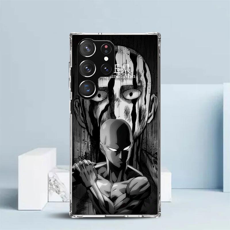 One P-Punch-Man Saitama King Soft Cover for Samsung Galaxy S25 Edge S26 S24 S23 Ultra Phone Case S22 S21 Plus S20 FE Print Patte