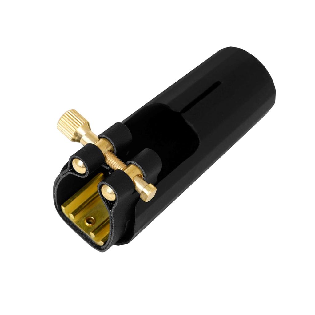 Saxophone Mouthpiece Ligature Cap Clip Leather Ligature Fastener & Plastic Cap Soprano Saxophone Ligature Mouthpiece Cap