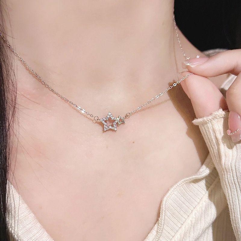 Luxurious Star Clavicle Necklace - Japanese & Korean Style Gift for Women