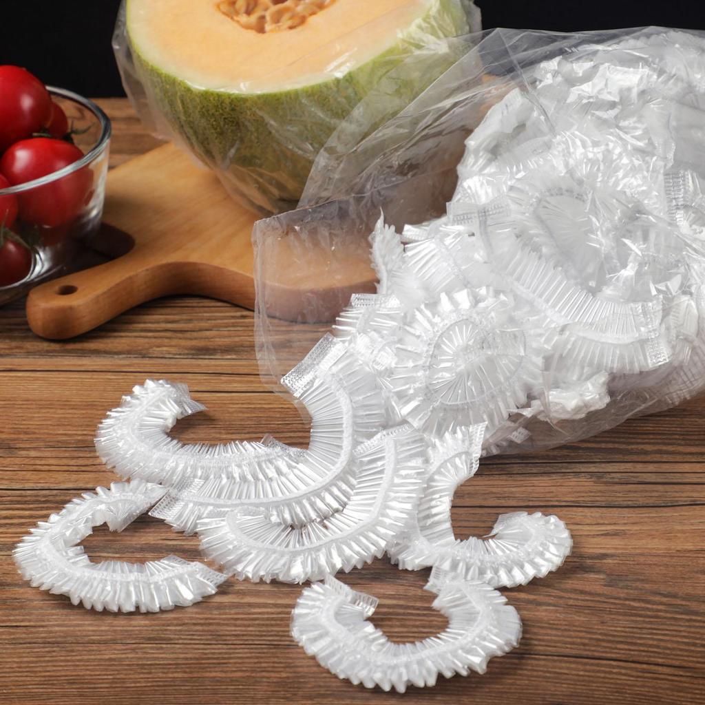 100Pcs Disposable Food Storage Covers for Bowls Elastic Plate Lid Covers Vacuum Bags For Kitchen Food Fresh Seal