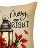 Christmas Cushion Covers 18x18 Inch Linen Linen Couch Cushion Holiday Pillow Covers For Sofa Bed Farmhouse Winter Bedroom Living