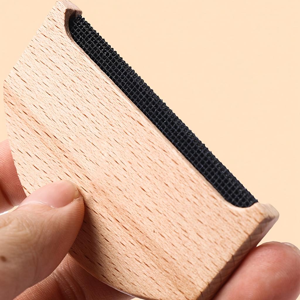 Manual Wool Fleece Pilling Remover, Sweater Pill Shaver, Clothing De-fleecer Tool, Wood Handle, No Electricity Needed, for Woolen Coats & Sweaters