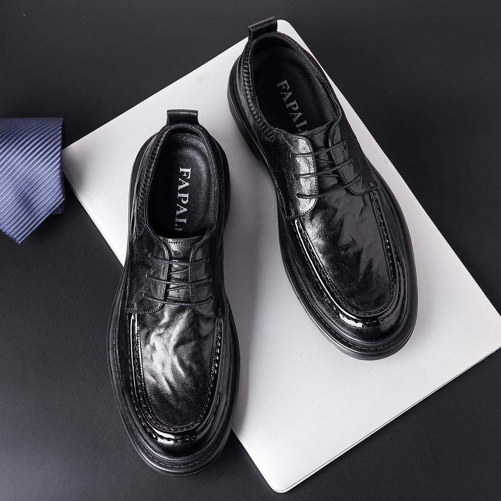 2025 Herren Lederschuhe Leder Britischer Stil Herrenschuhe Leder High-End Hochzeit Bräutigam Derby Schuhe Modetrend Vielseitig