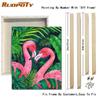 RUOPOTY Acrylic Painting By Numbers Flamingo Animals Paint On Canvas Coloring By Numbers Gift Home Decor Wall Room