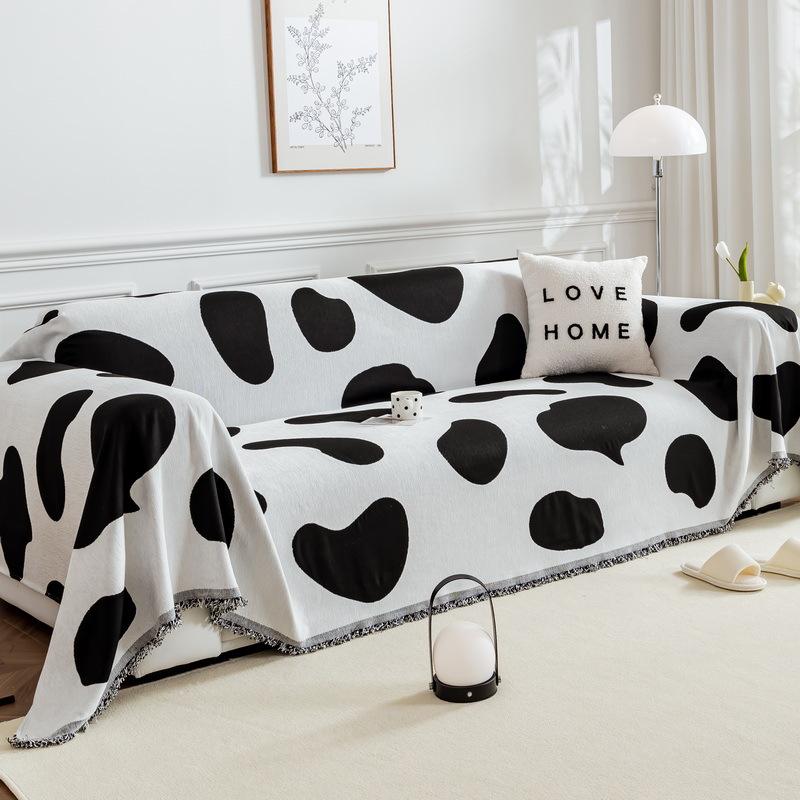 

Покрывало для дивана Nordic для гостиной, универсальное, из шенилла, чехол для дивана, устойчивый к царапинам от кошек, с кисточкой, для офиса, путешествий, пикника 180x130cm