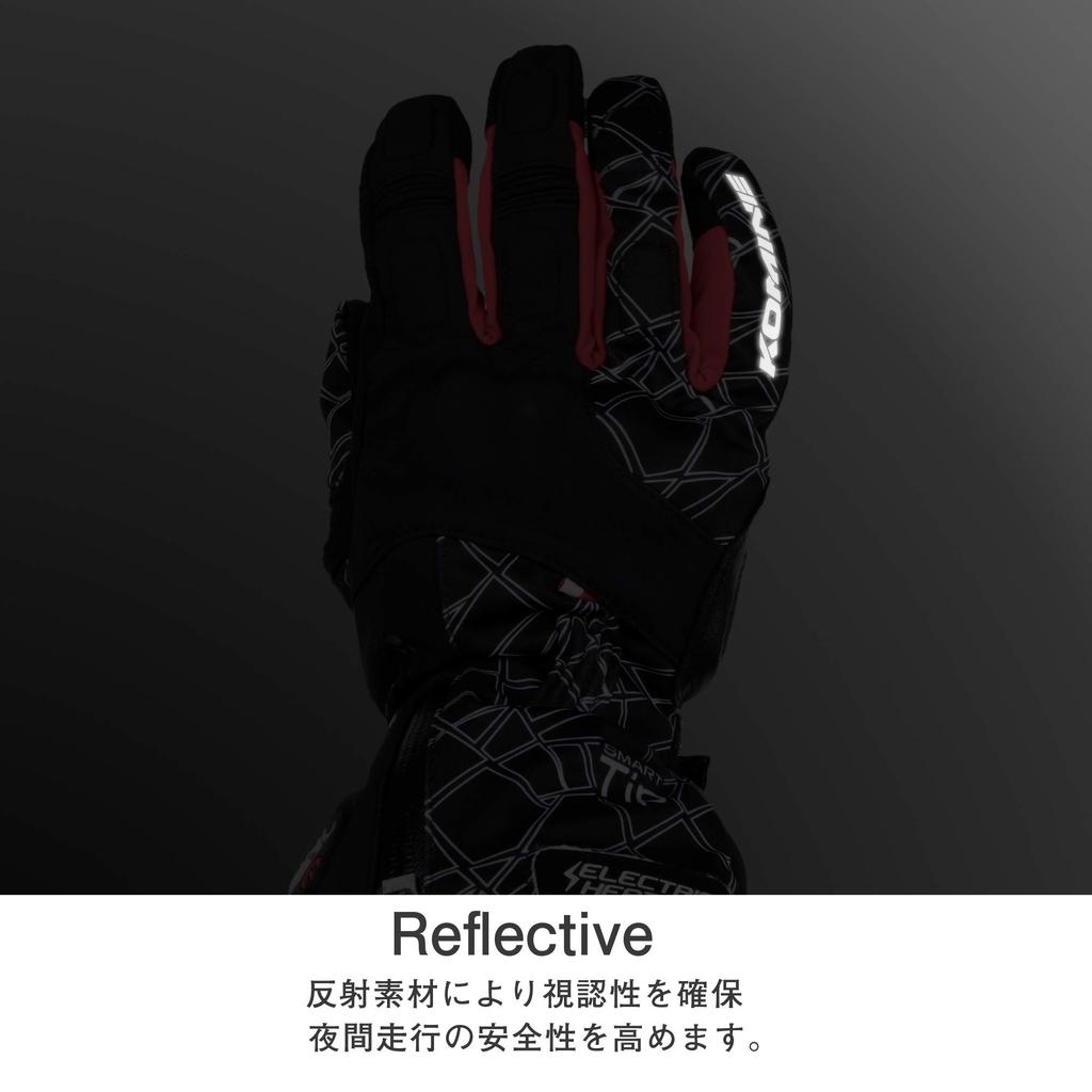 KOMINE Advanced Protect Electric Motorcycle Unisex Size L Carbon Stretch Electric Suitable for and Spring Gloves, Adult, Black, (EK-205 1183),