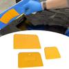 3Pcs Plastic Film Scraper Remove Air Bubbles Hard Soft Trapezoidal Plastic Scraper Automotive Bodywork Painting Putty Scraper