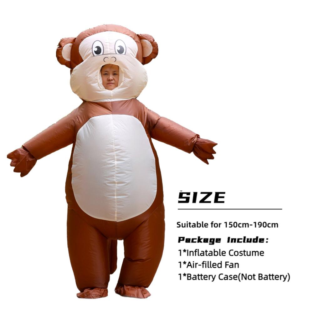 

Adult Inflatable Monkey Cosplay Costume Anime mach Set Mascot Halloween Christmas Party Stage Performance One Size
