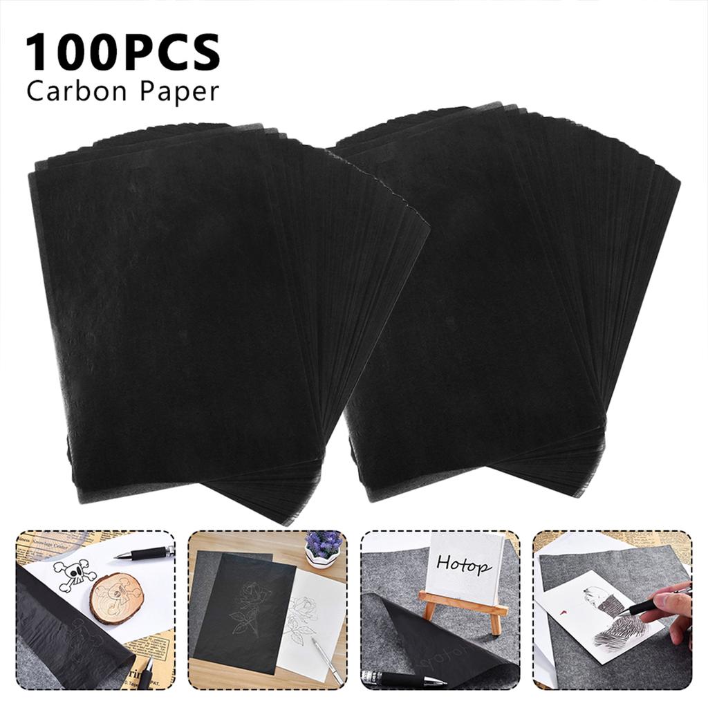 A4 Kohlepapier zum Pausen Zeichnen 100 Blatt Kopie Durchschlag Schreibmaschine Quittungsblock für Malen Kreativität Design
