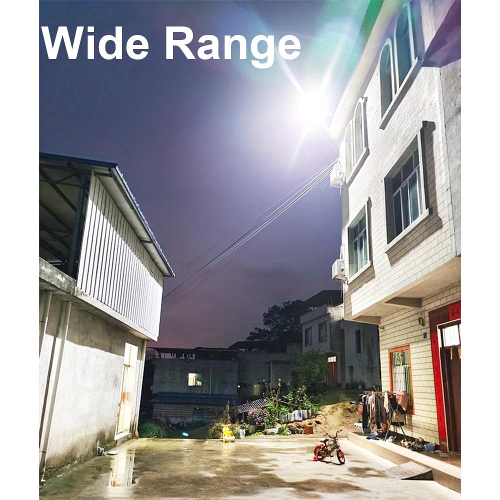 Açık Hava LED Güneş Enerjili Işık Süper Parlak Sokak Lambası Su Geçirmez Projektör Uzaktan Kumandalı Güneş Enerjili Lamba Hareket Sensörlü Bahçe Lambası