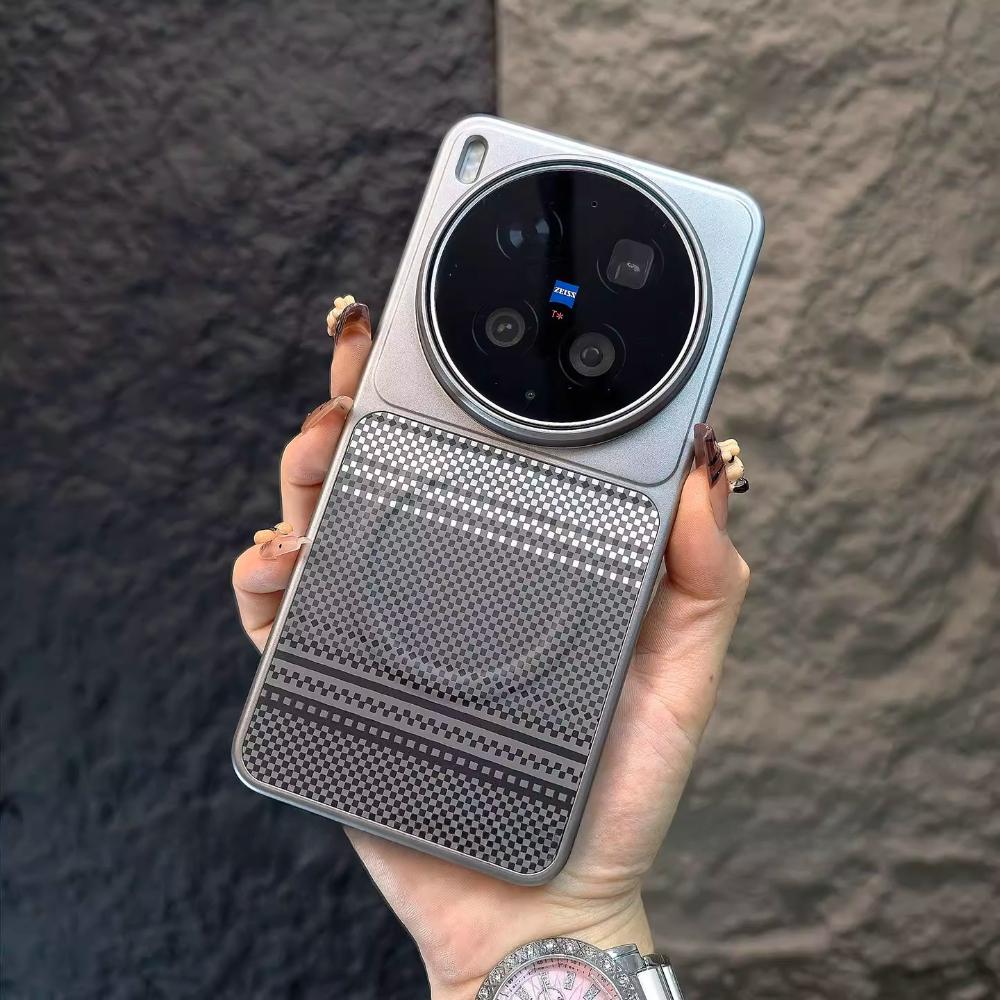 Business Luxus Kevlar Muster Handyhülle für VIVO X300 Ultra X300Pro X200 Pro mini Ultradünn Magnetisch Stoßfest Schutzhülle