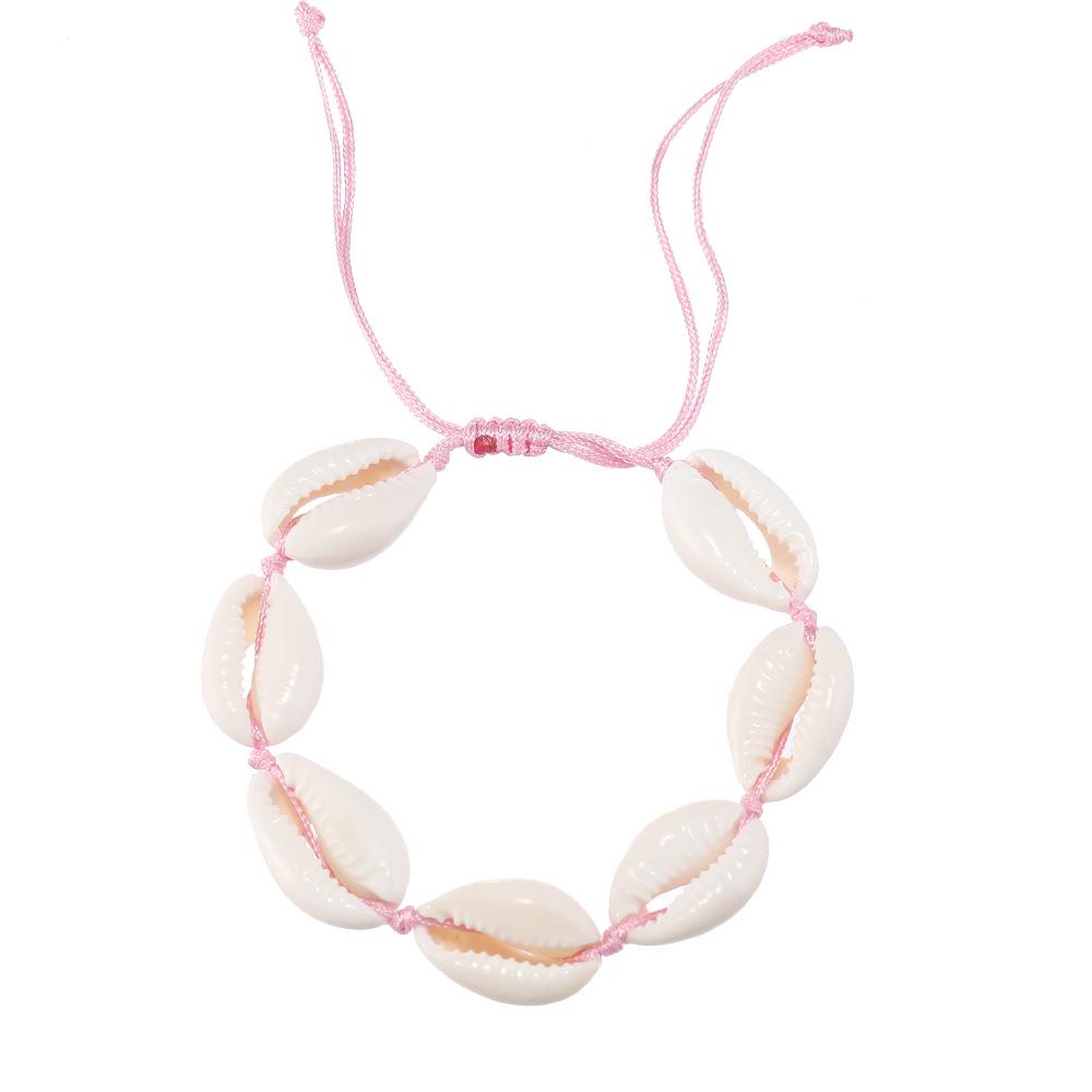 Bohemian Beach Seashell Anklet – Simple Handmade Woven Bracelet