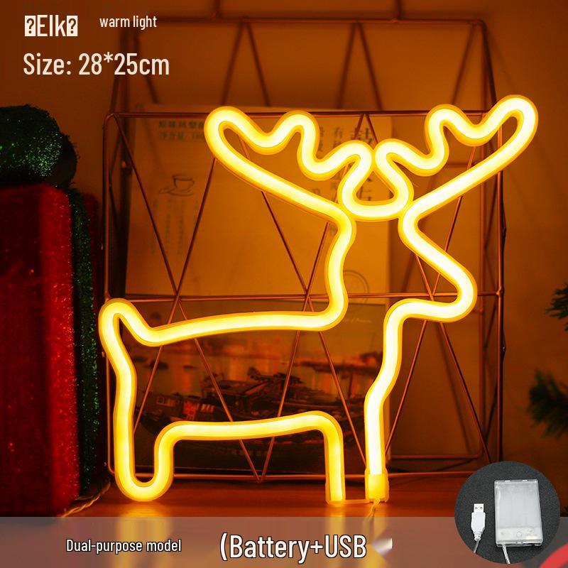 Christmas Neon LED Night Light - Influencer-Inspired Holiday Bedroom Decoration