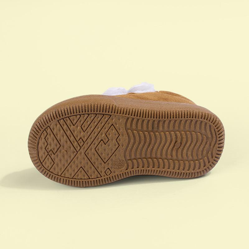 Children's Winter Plush Cotton Shoes: Soft Sole, Velcro, Warm, Casual Boots for Toddlers and Young Kids