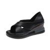 Muffin Bag Heel Sandals Women 2025 Summer New High-heeled Fashion Outer Wear Wedge-heeled Thick-soled Comfortable Women's Shoes