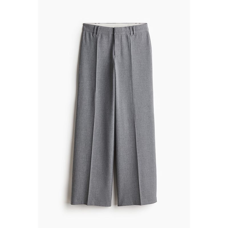 

HM Women s Suit Pants Fall 2025 New Arrival Mid Waist Wide Leg Fashion Elegant Graceful Suit Pants 1230818 Mixed Gray 170/88(46)
