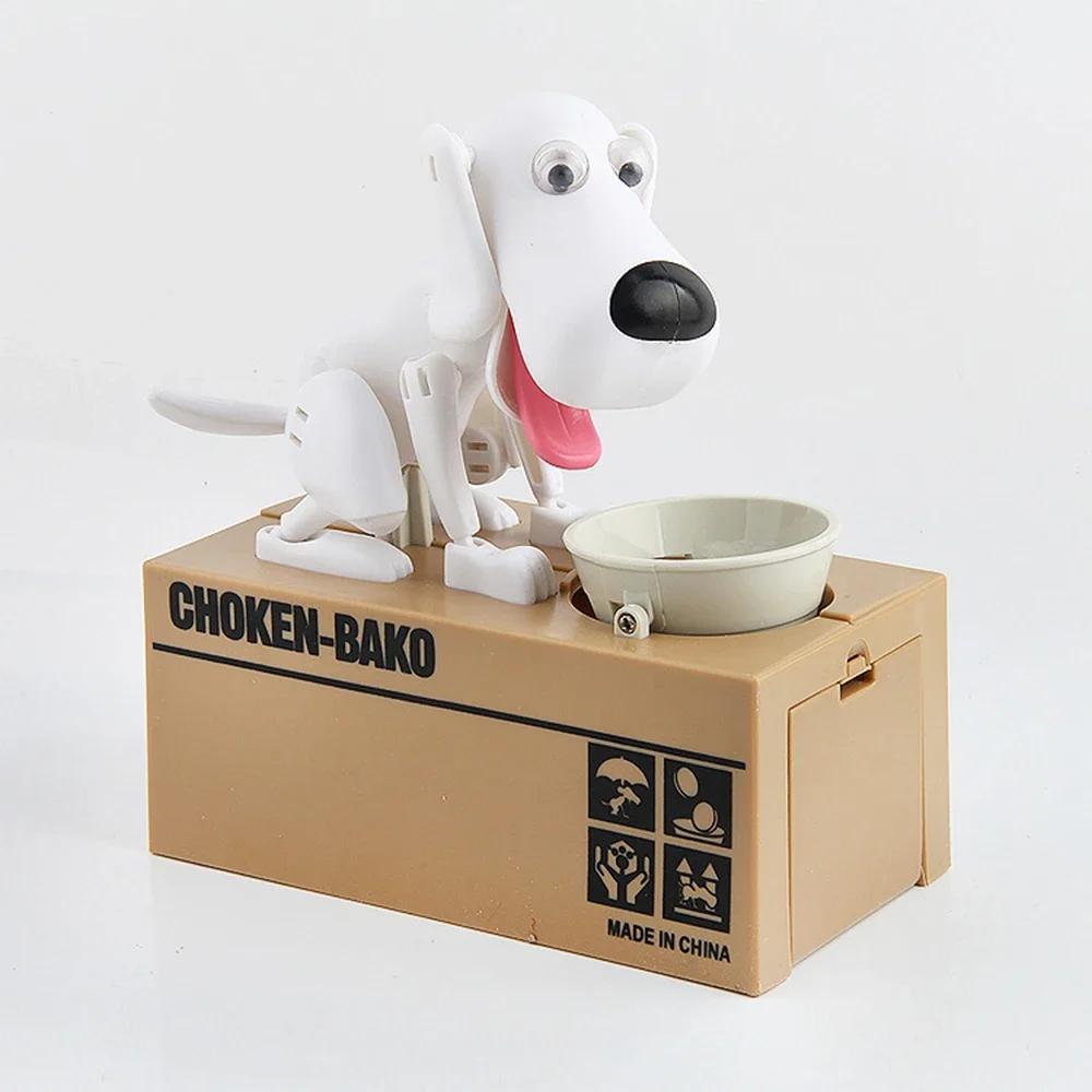 

Creative New Cartoon Cute Dog Electronic Robot Piggy Bank Plastic Automatic Coin Storage Box Children s Gift Desk