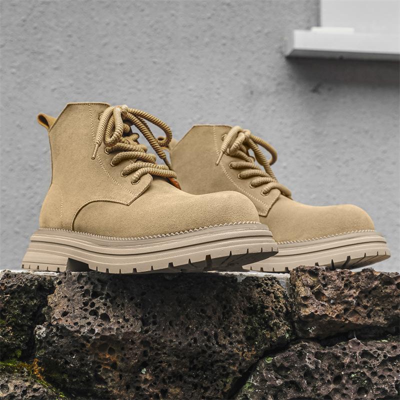 Vintage Martin Boots Autumn Short Boots Stream Big Yellow Boots Tooling Boots