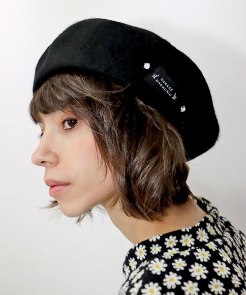 DAMAGE MNEMONIC Black Beads Beret