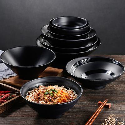 Matná melaminová miska na ramen Imitace porcelánu Velká miska na nudle Odolná vůči vysokým teplotám Miska na salát polévku Rychlé občerstvení Nádobí