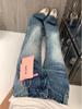 2024 Retro Low-Waist Flare Jeans: Slimming, Loose, Wide-Leg Women's Pants for Autumn/Winter